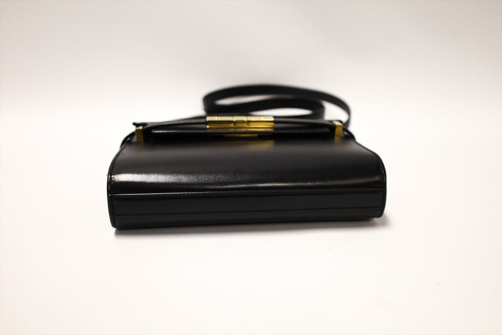 YSL MINI MANHATTAN SHOULDER BAG BLACK