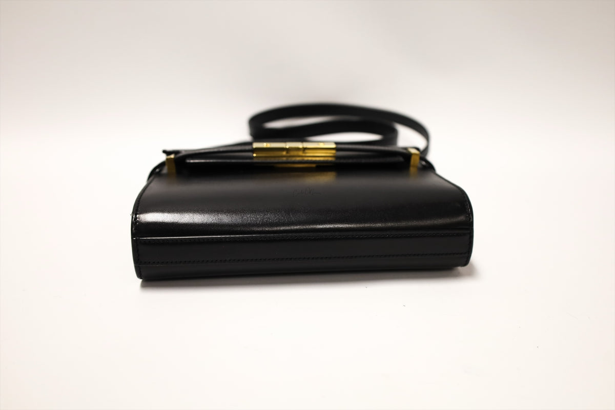 YSL MINI MANHATTAN SHOULDER BAG BLACK