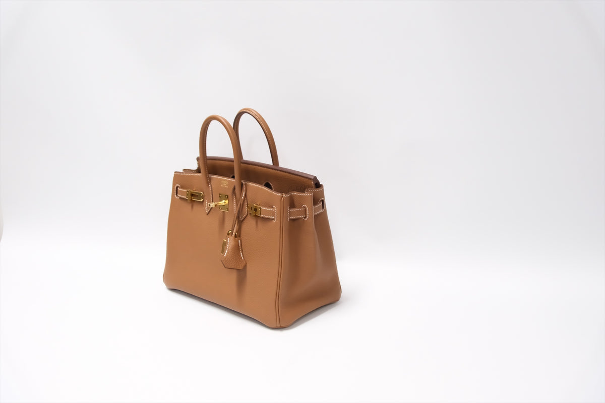HERMES BIRKIN 25 GOLD ON GOLD TOGO