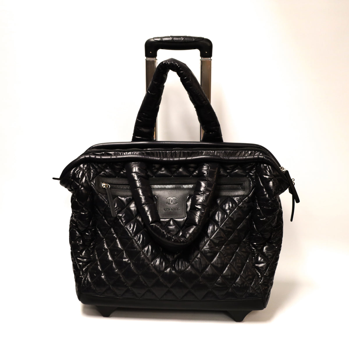 Chanel Coco Cocoon Quilted Trolley Black Nylon