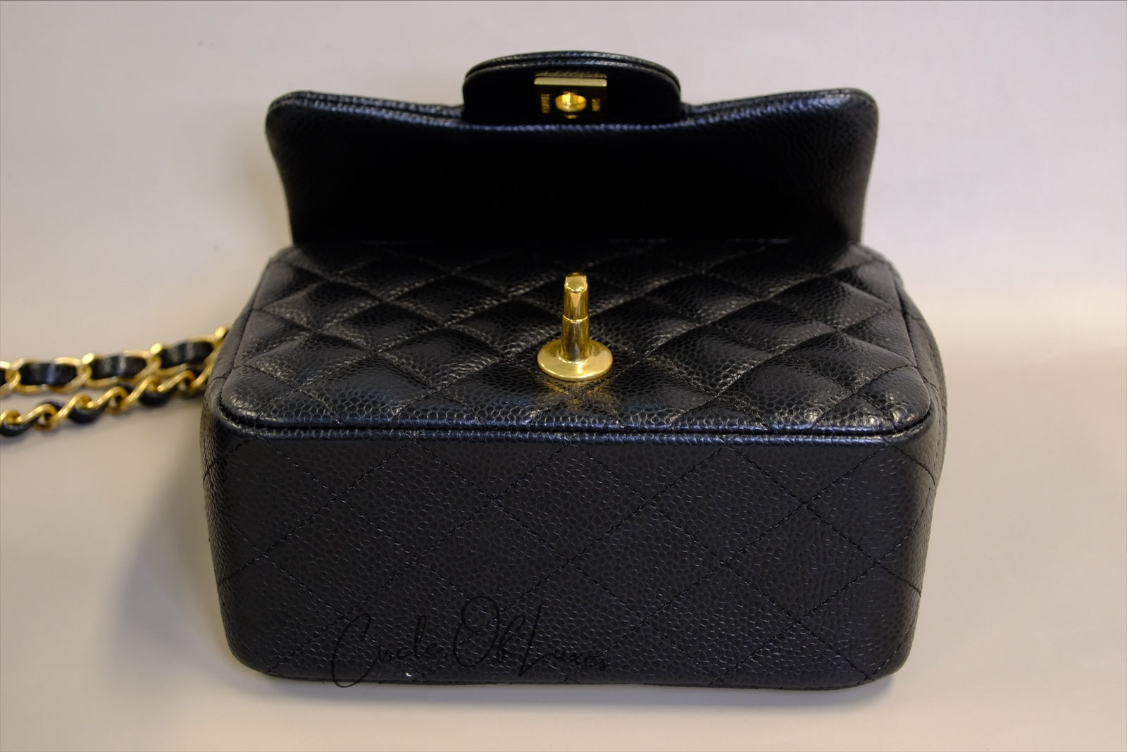 CHANEL MINI SQUARE CAVIAR GHW