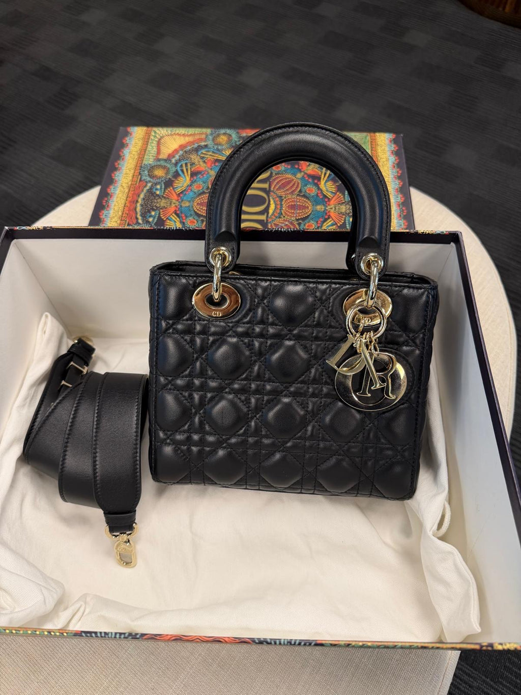 CHRISTIAN DIOR LADY DIOR MY ABCDIOR BAG GHW
