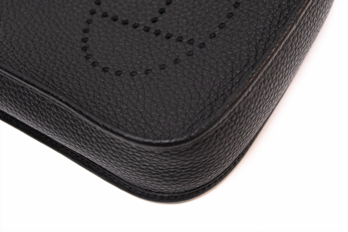 HERMES MINI EVELYNE NOIR SHW STAMP K