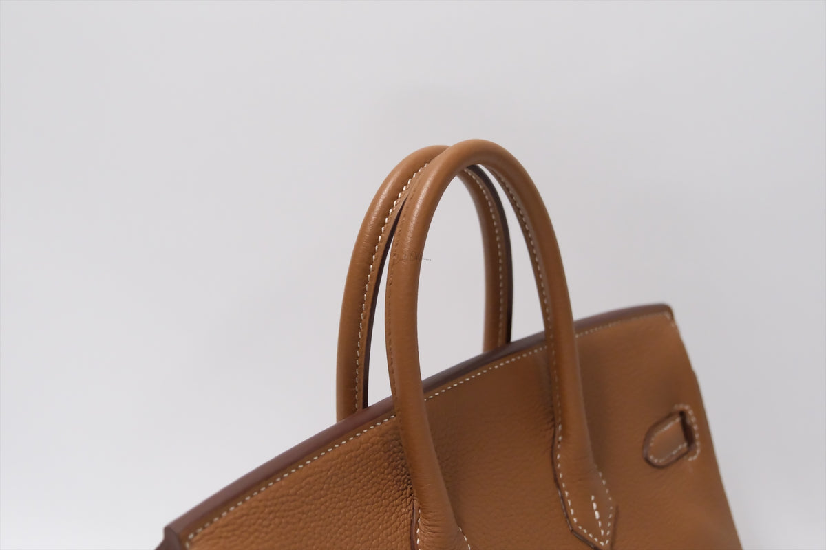 HERMES BIRKIN 25 GOLD ON GOLD TOGO
