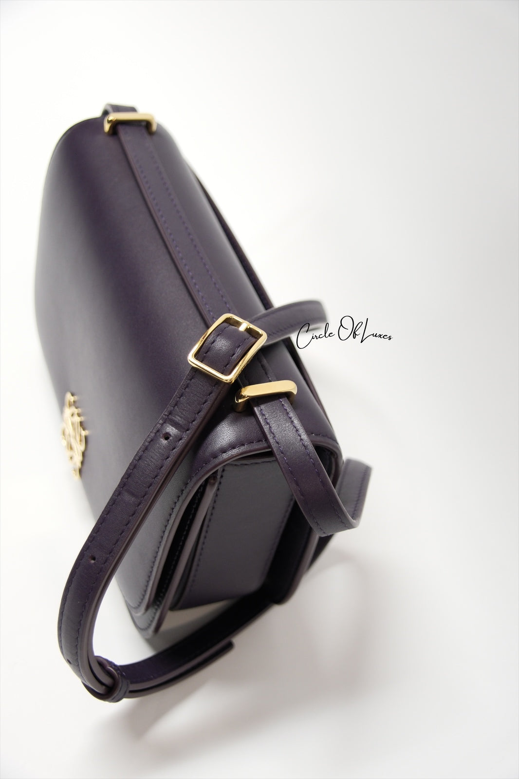 LOEWE SMALL PURPLE GOYA IN SILK CALFSKIN GHW