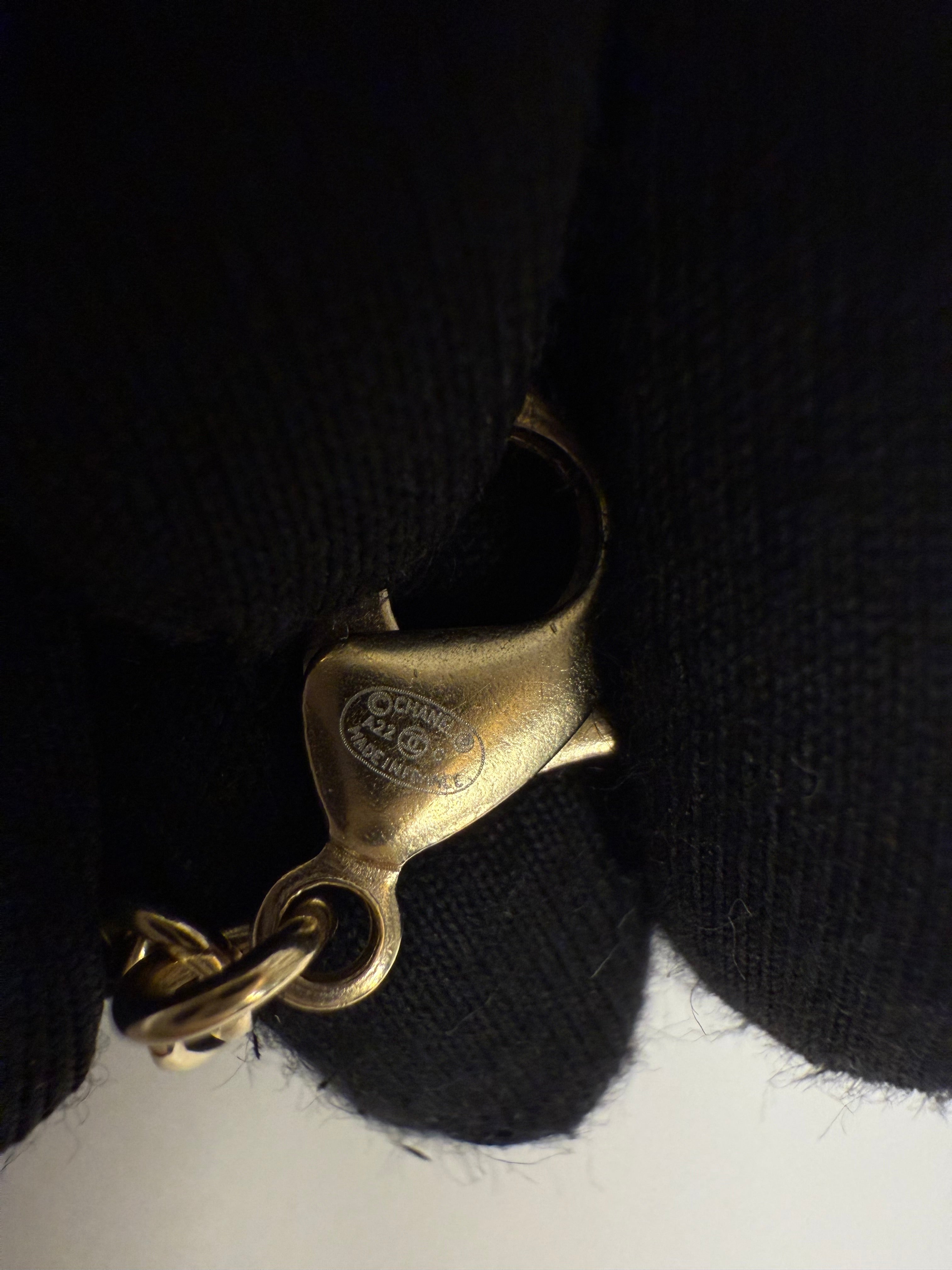 CHANEL COCO MARK A22C CHOKER  PEARL CHAMPAGNE GOLD