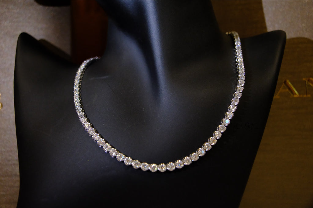 TENNIS NECKLACE DIAMONDS WHITE  GOLD