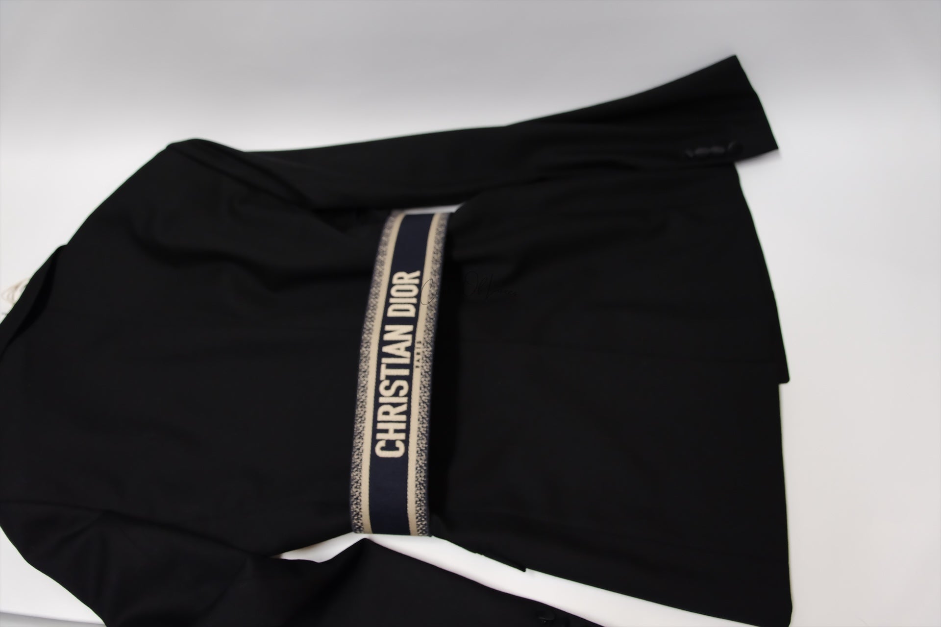 CHISTAN DIOR EMBROIDERED NAVY BELT SIZE 75