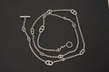 HERMES  SILVER 160cm NECKLACE