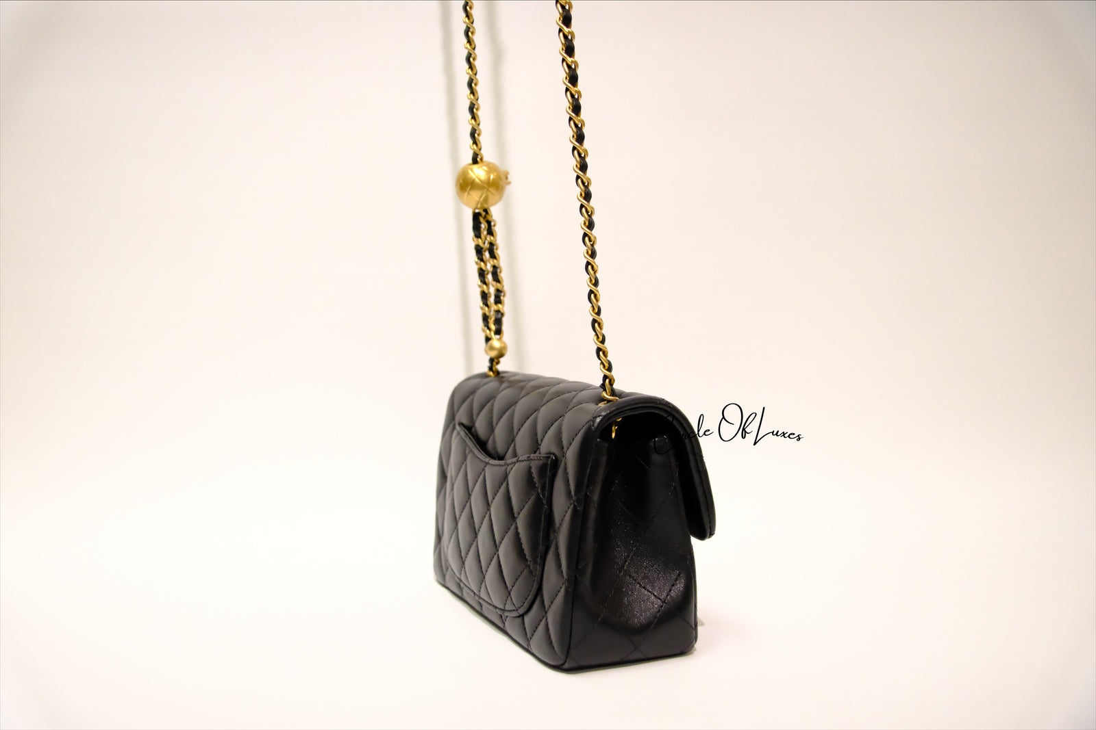 CHANEL MINI RECTANGLE PEARL CRUSH BLACK