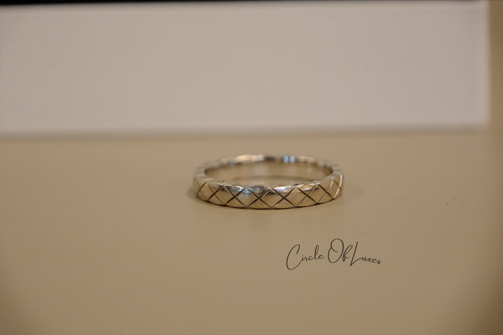 CHANEL COCO WHITE RING MINI MODEL SIZE 55