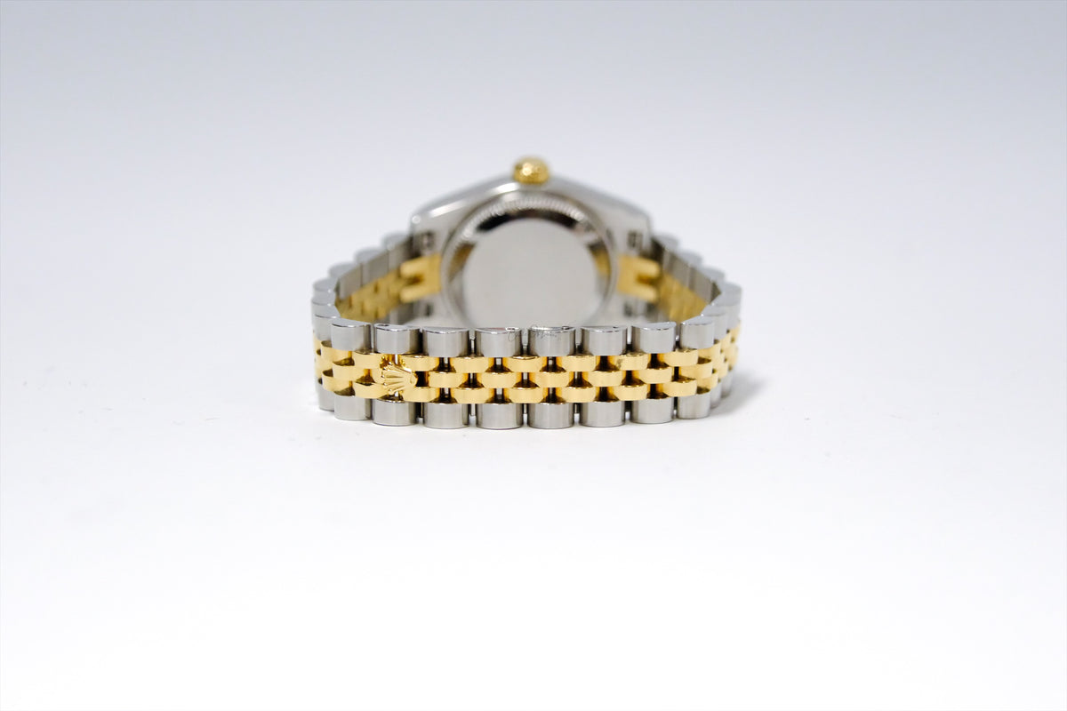 ROLEX 26mm DATEJUST COMPUTER FACE DIAMONDS DIAL TWOTONE .