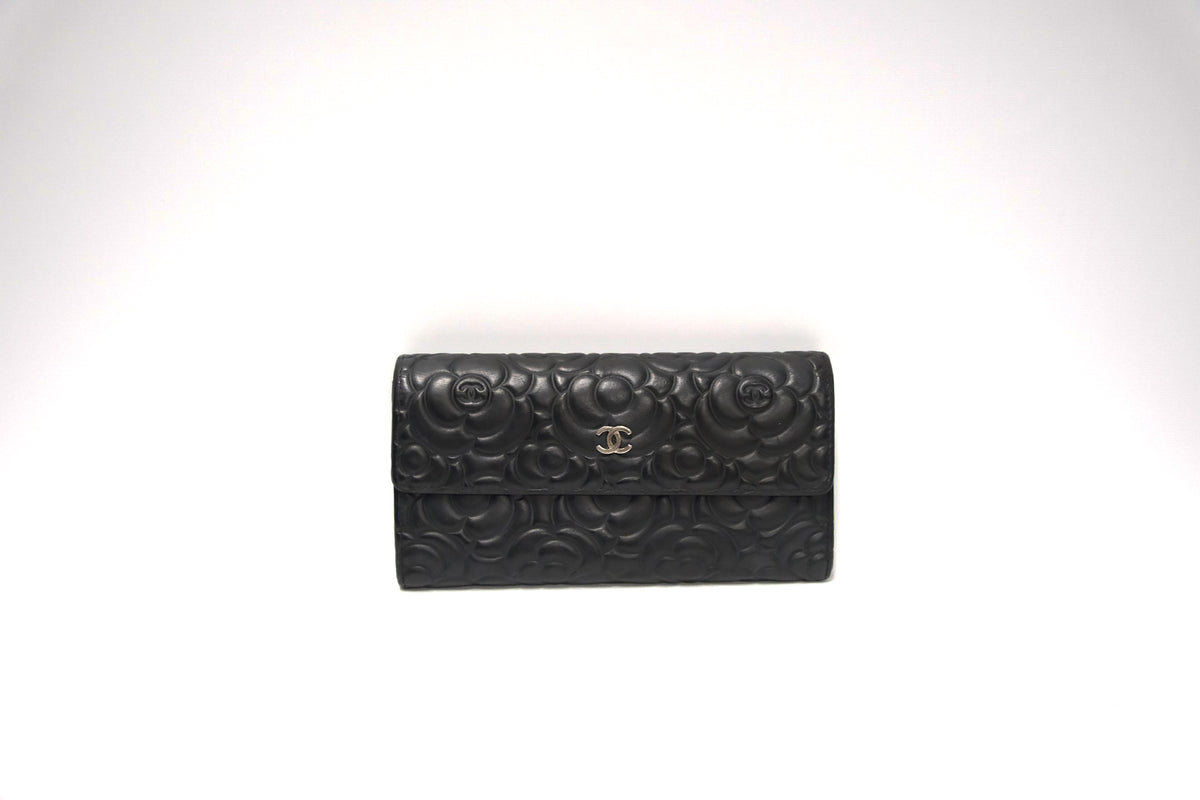 CHANEL CAMELIE LAMBSKIN LONG WALLET