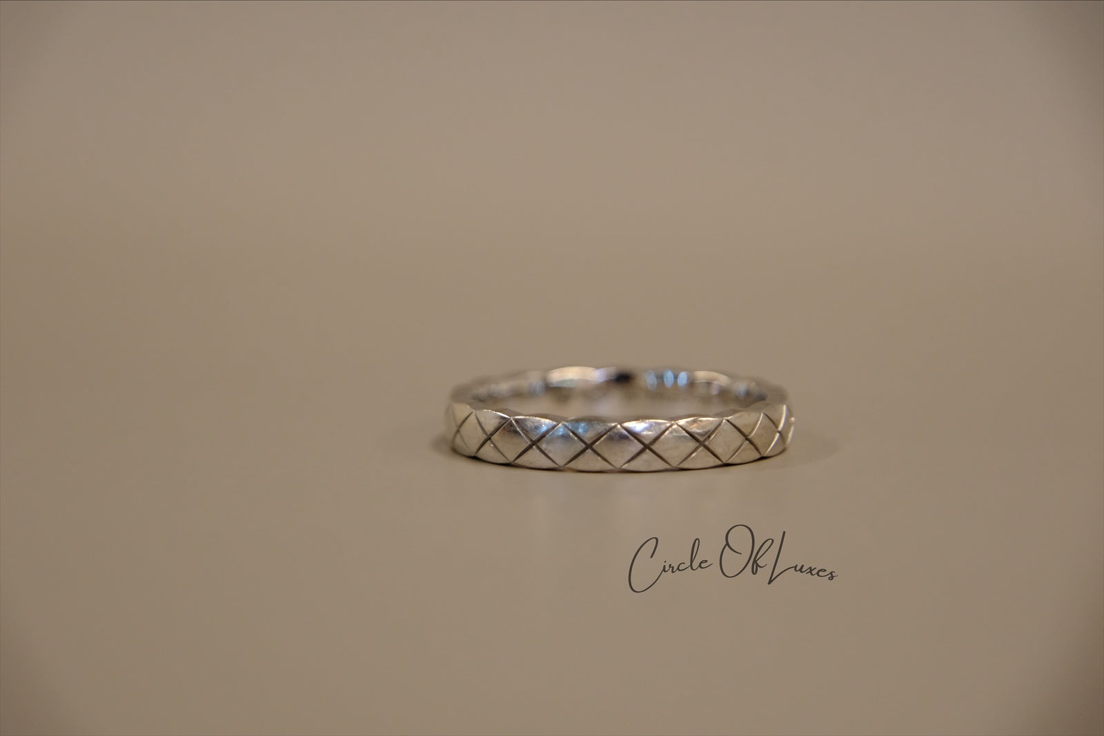 CHANEL COCO WHITE RING MINI MODEL SIZE 55