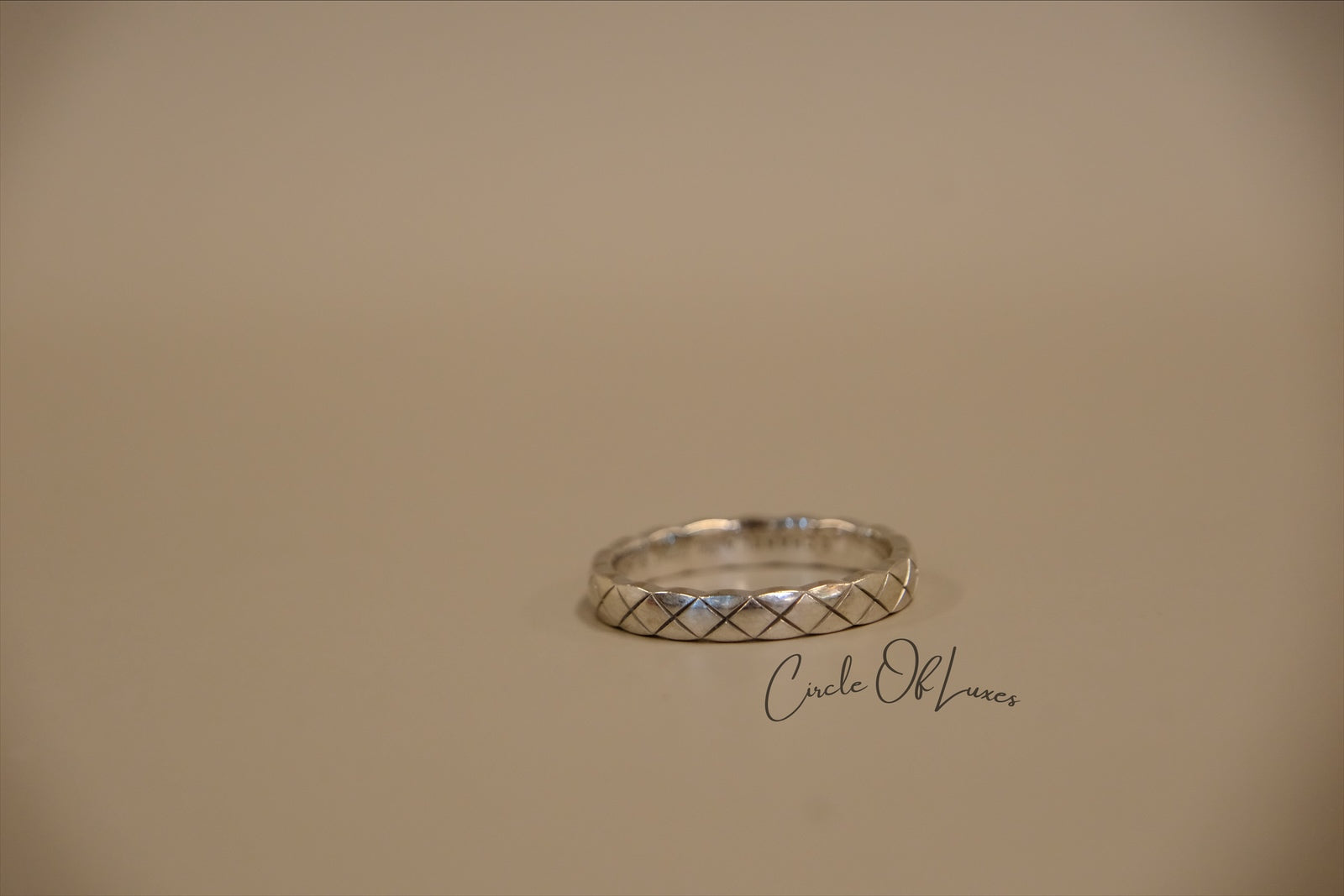 CHANEL COCO WHITE RING MINI MODEL SIZE 55