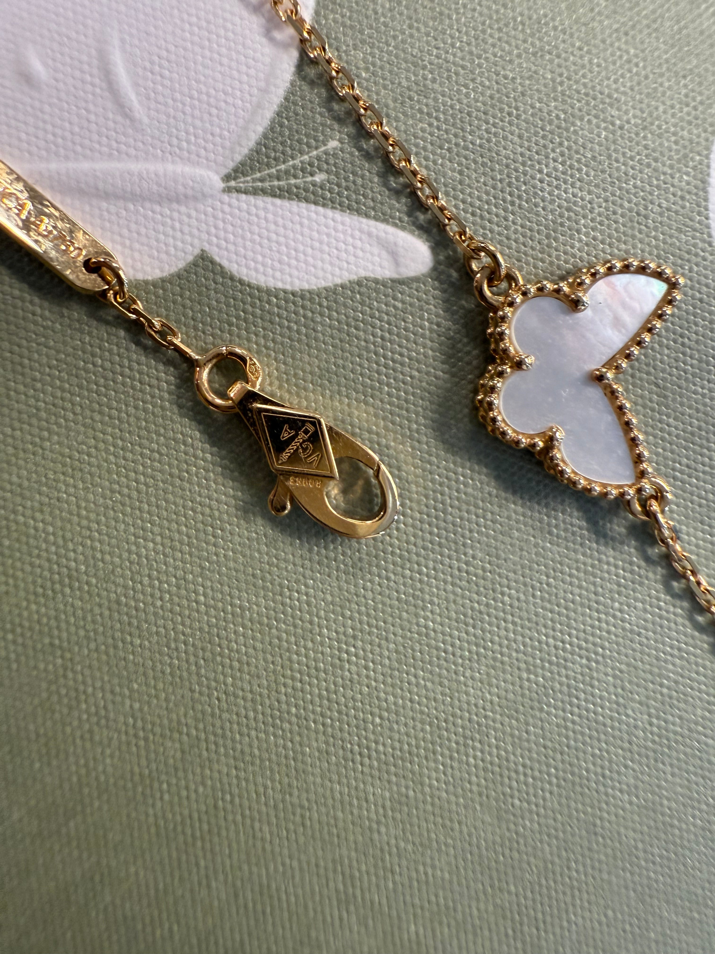 VAN CLEEF & ARPELS BUTTER FLY SWEET MOP YG