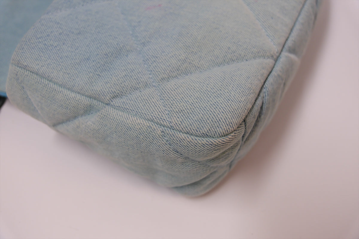 CHANEL C19 BLUE DENIM SMALL