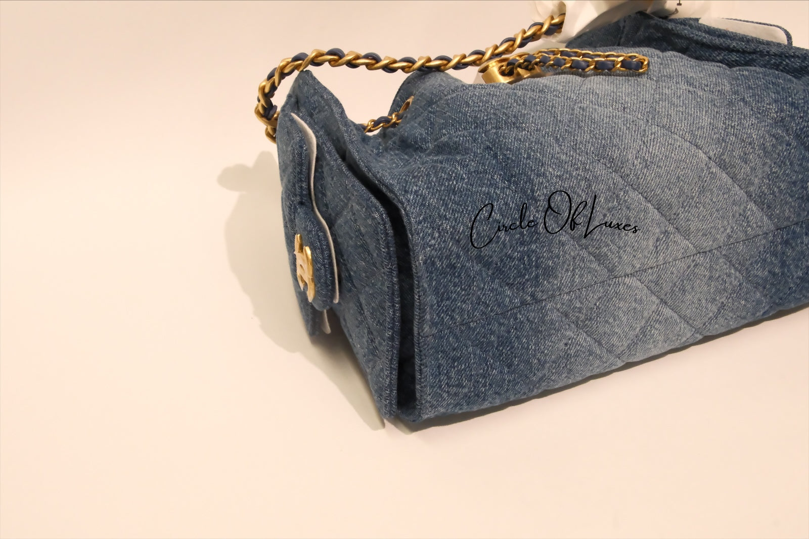CHANEL 25 MINI DENIM GHW