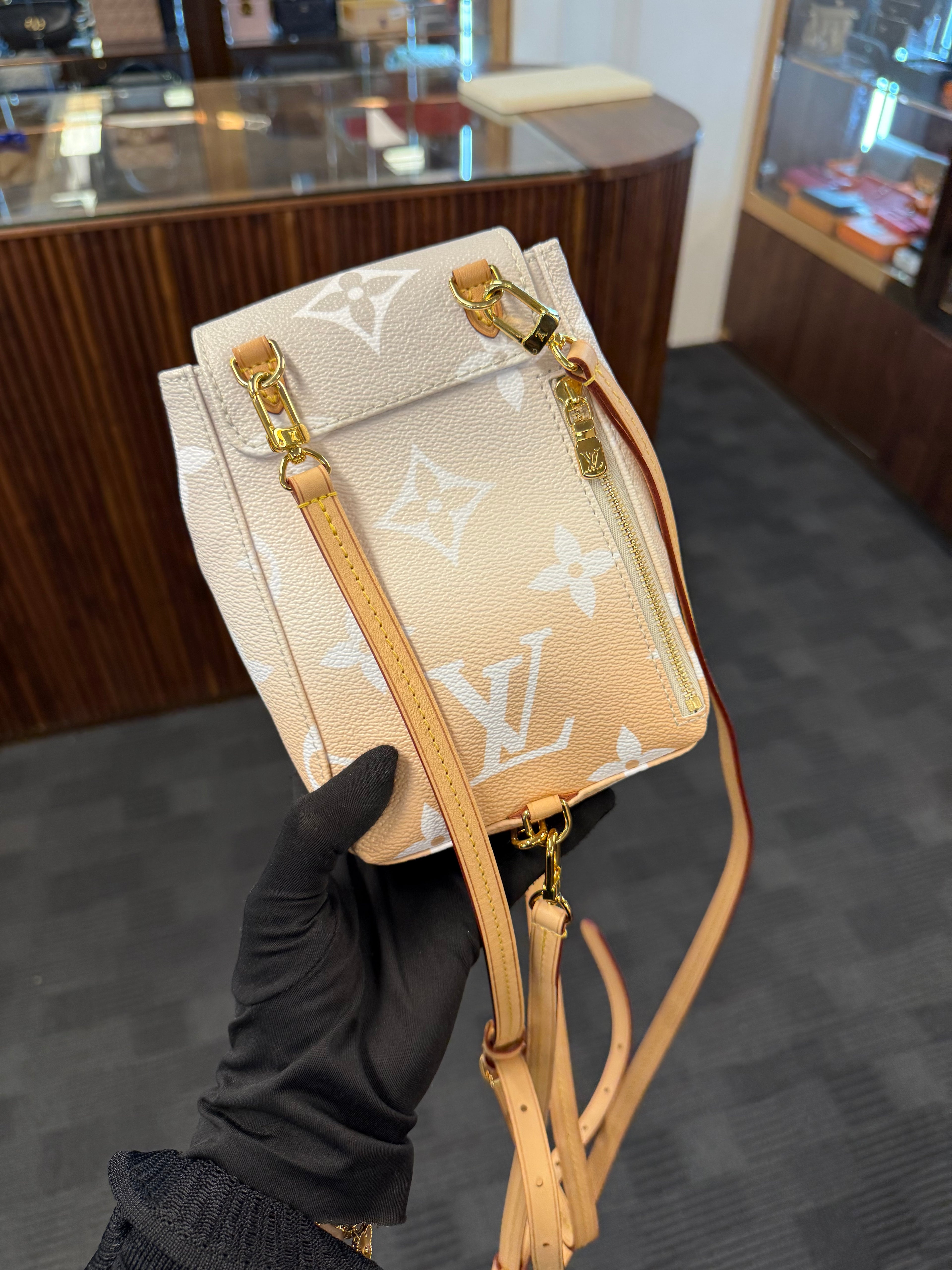 LOUIS VUITTON TINY BACKPACK MONOGRAM GIANT BY THE POOL