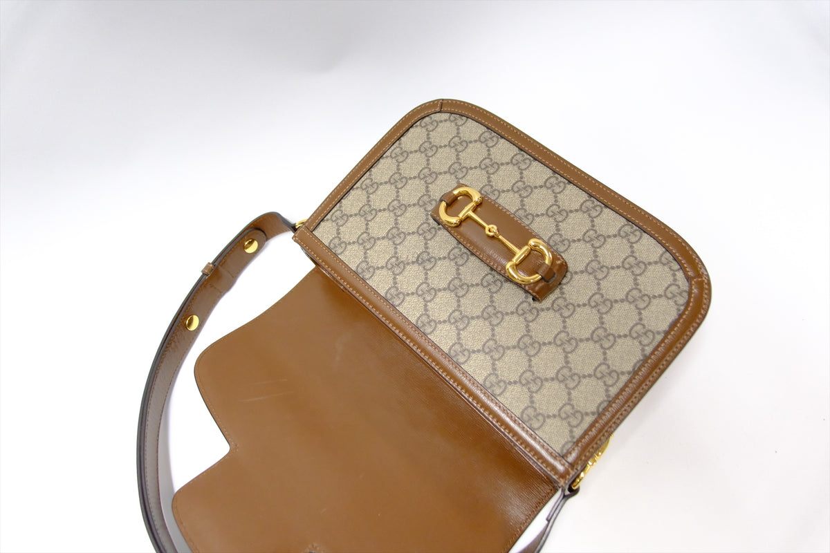 GUCCI HORSEBIT 1955 MEDIUM CANVAS GG SUPREME