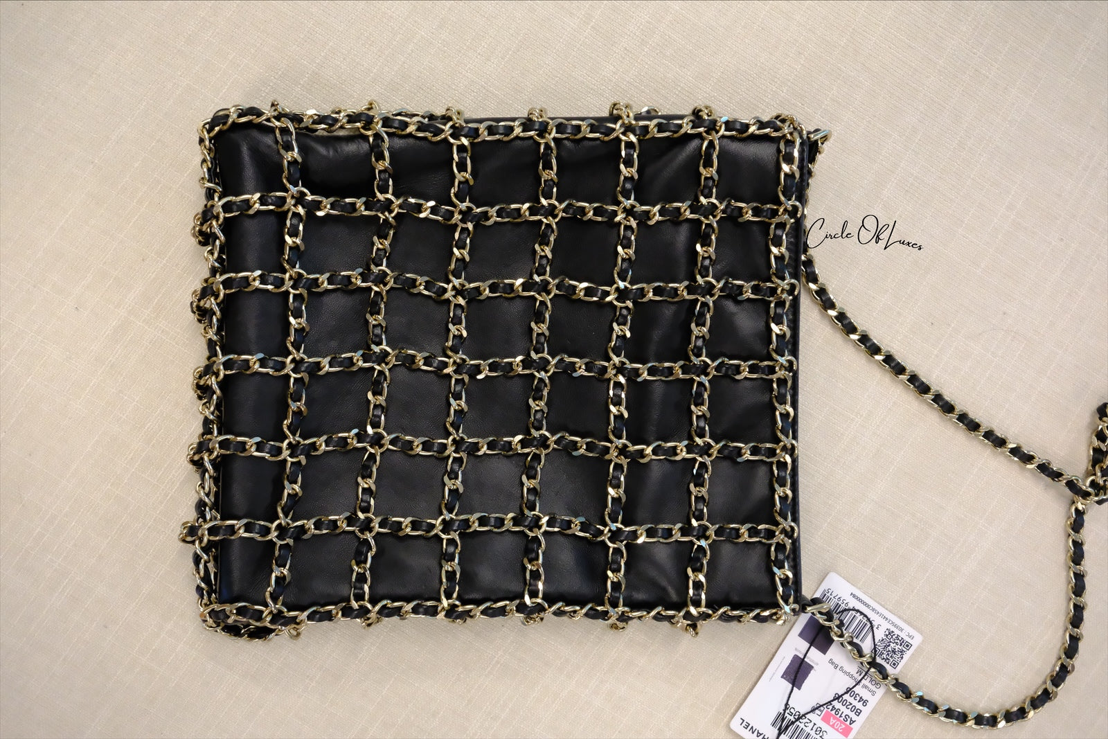 Chanel Lambskin Chain Net Shoulder Bag