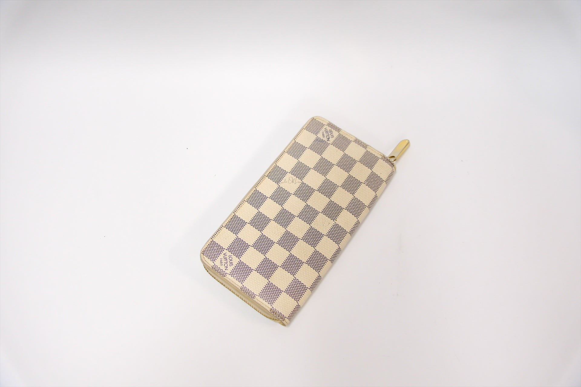 LOUIS VUITTON ZIPPY WALLET DAMIER AZUR GHW