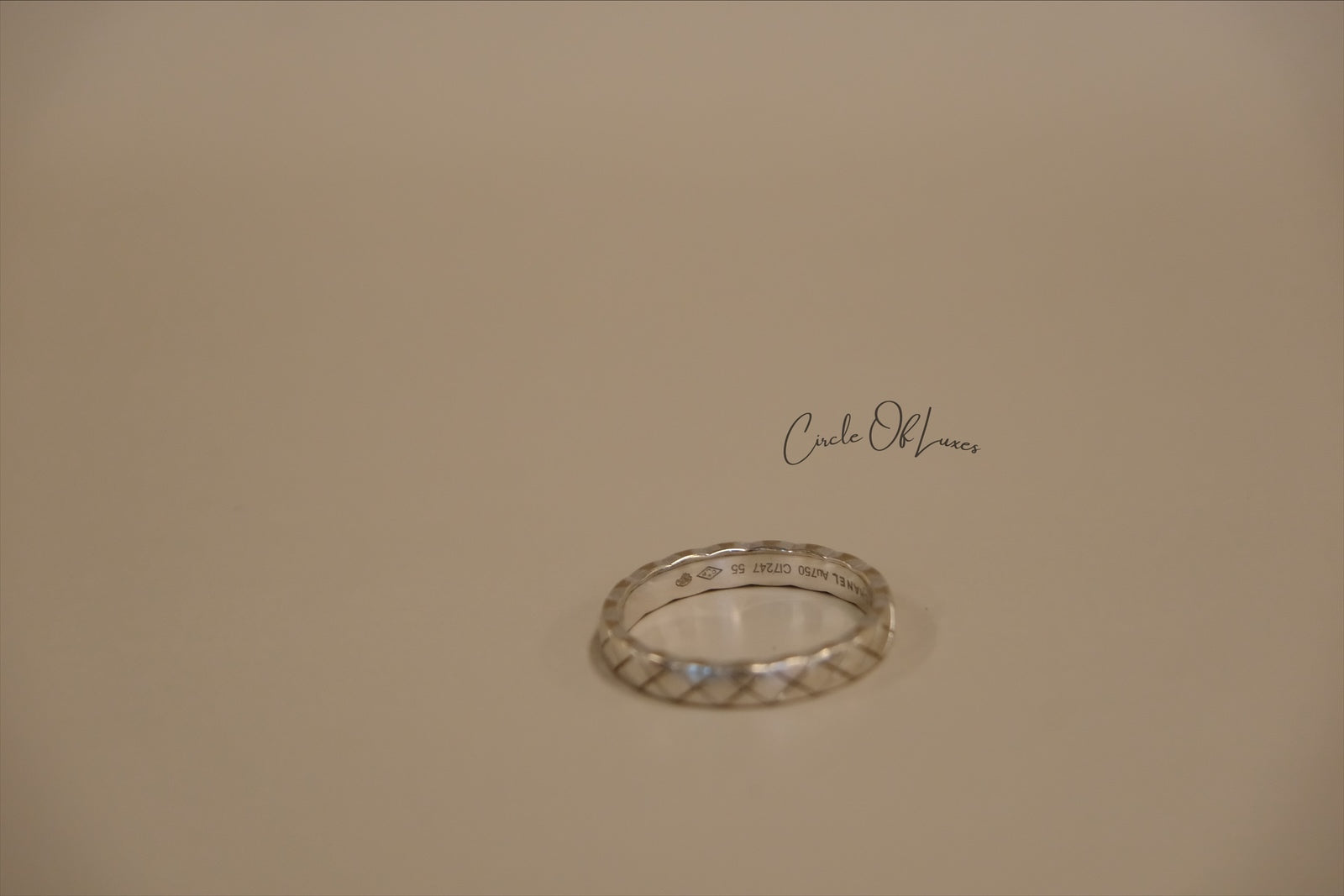 CHANEL COCO WHITE RING MINI MODEL SIZE 55