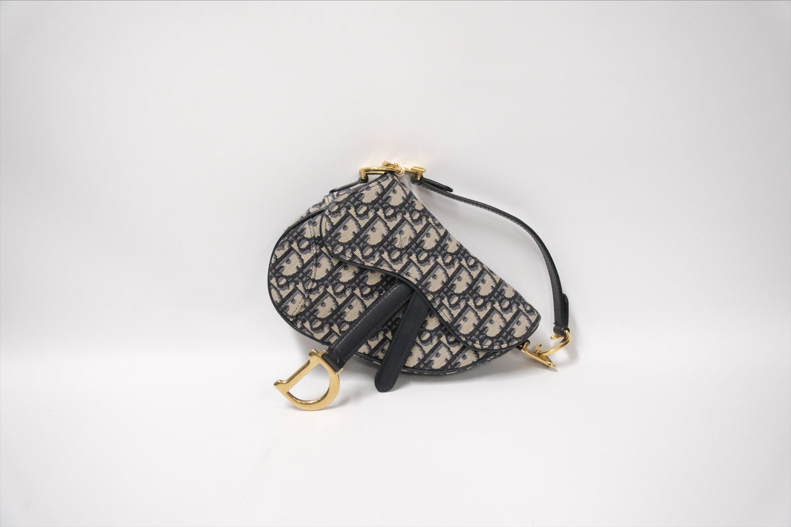 DIOR MINI SADLE BLUE OBLIQUE