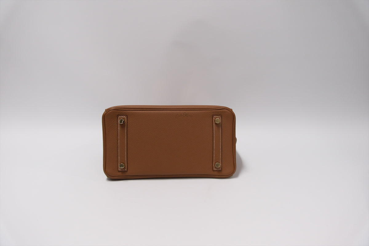 HERMES BIRKIN 25 GOLD ON GOLD TOGO