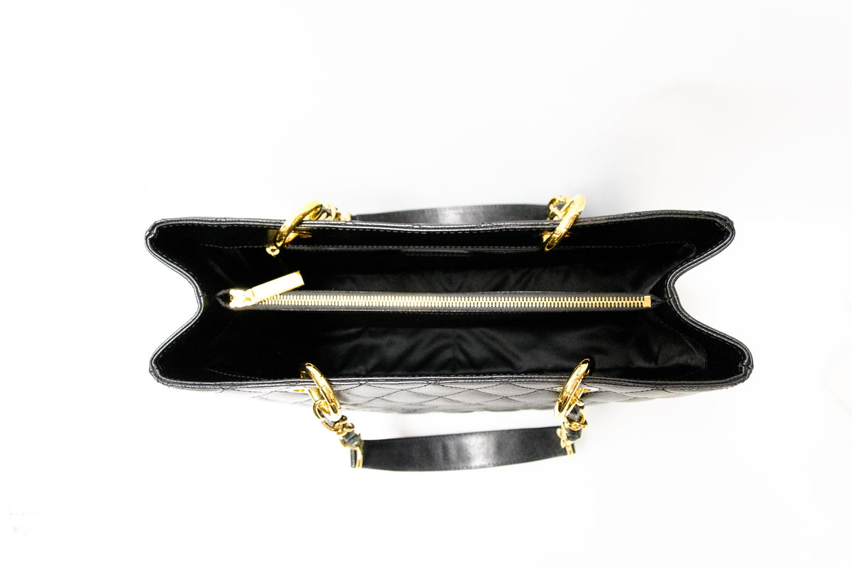 CHANEL GST BLACK CAVIAR GHW