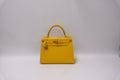 HERMES KELLY 28 EPSOM SELLIER GHW JAUNE AMBER