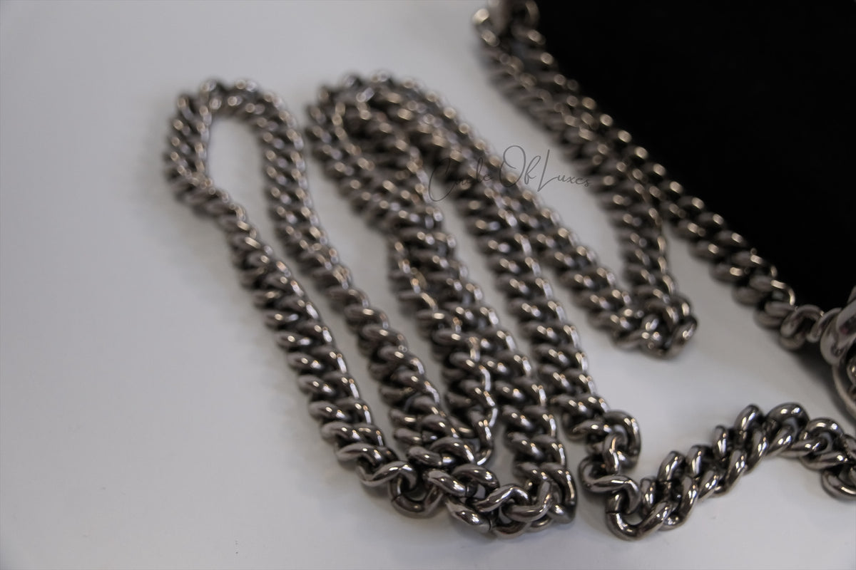GUCCI Dionysus Mini Chain Bag  Black suede