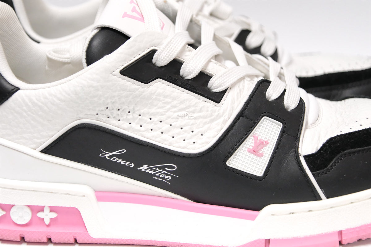 LOUIS VUITTON WHITE PINK TRAINER SNEAKER  SIZE 39