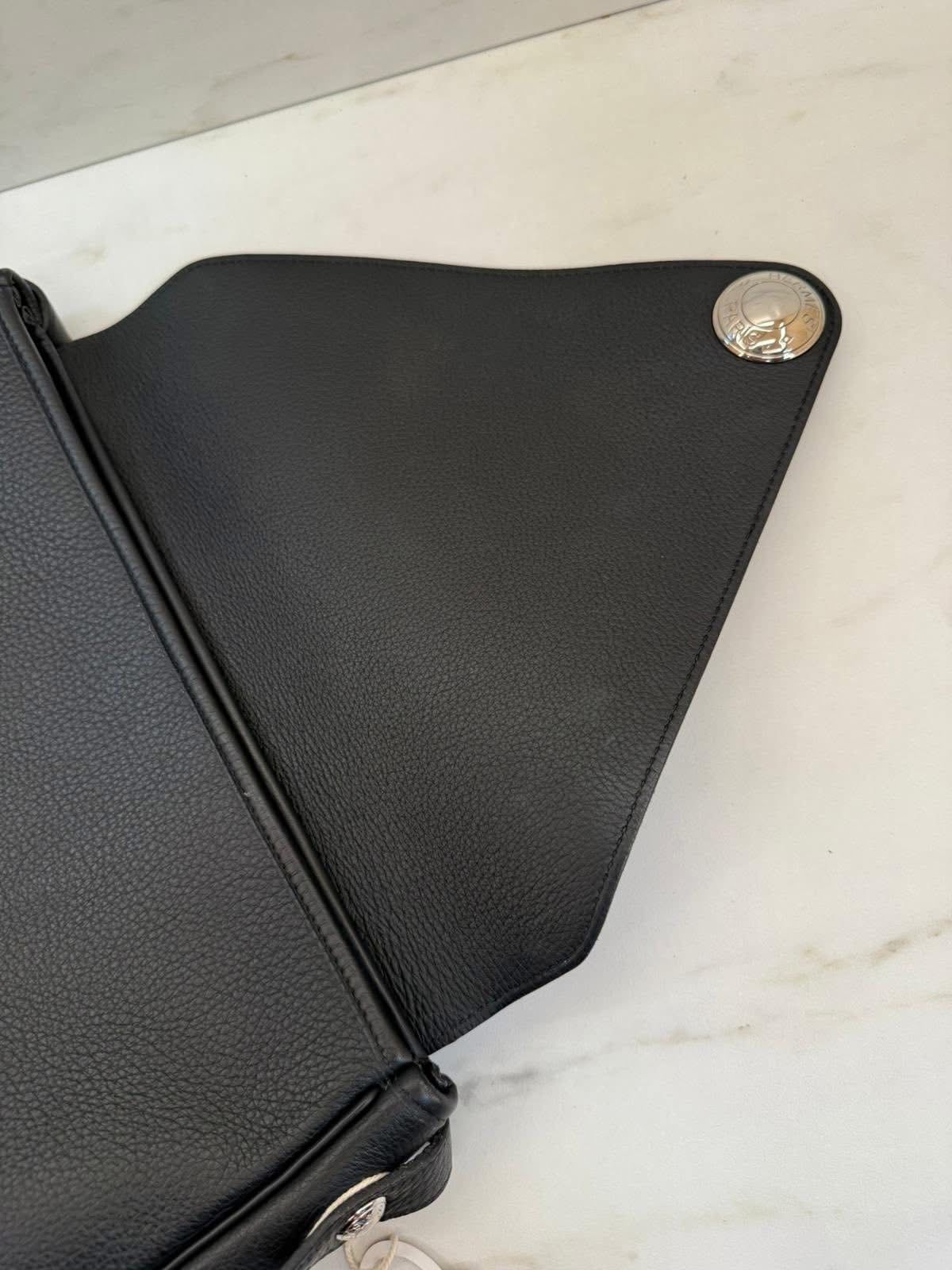 HERMES  TAURILLON CLEMENCE CHRISTINE BAG LEATHER BLACK SHW