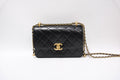 CHANEL GOLD CRUSH FLAP BAG BLACK CALFSKIN GHW