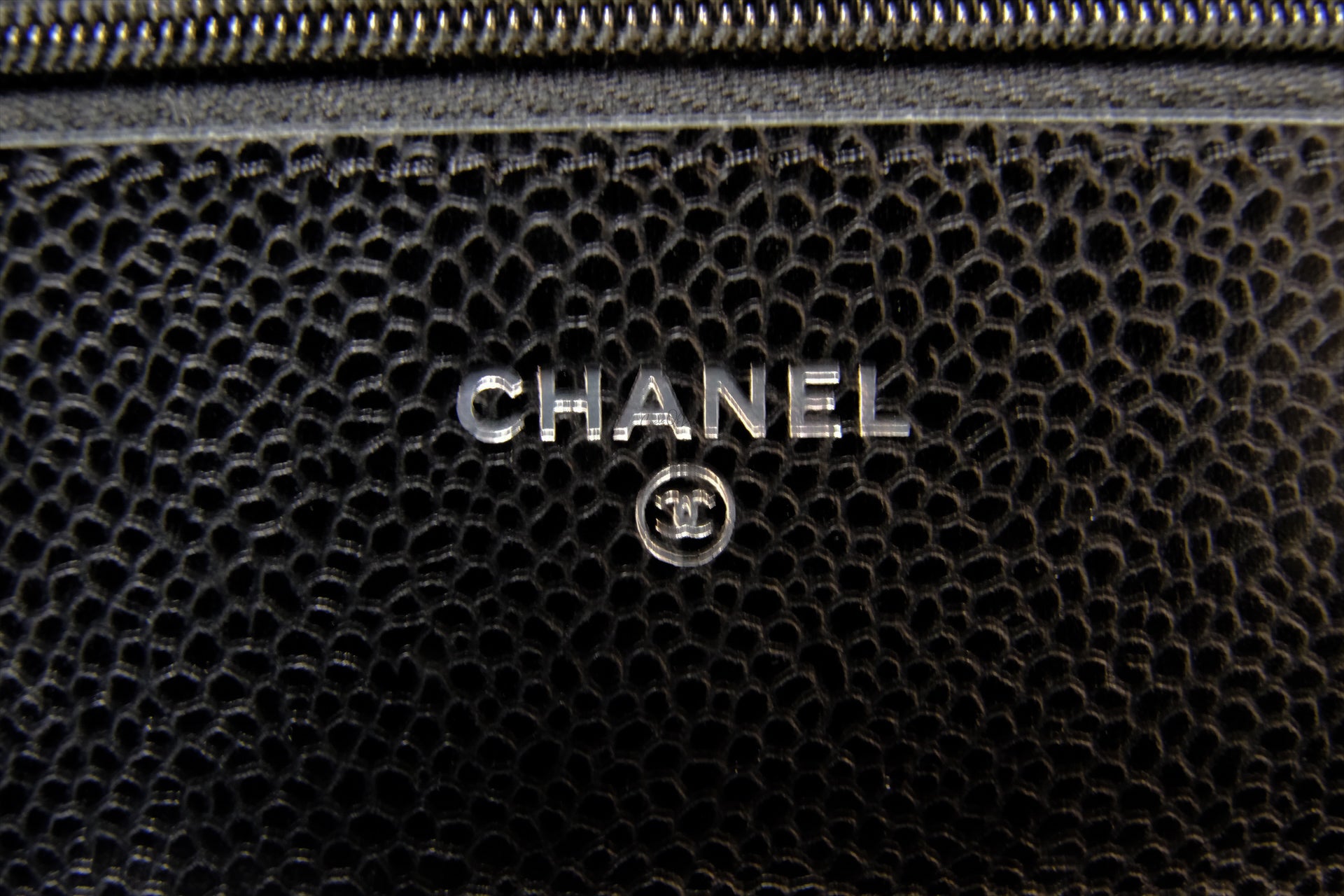 CHANEL  BLACK WALLET ON CHAIN CAVIAR SHW