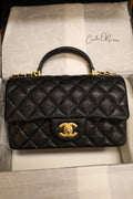 CHANEL MINI RECTANGLE BLACK CAVIAR GHW