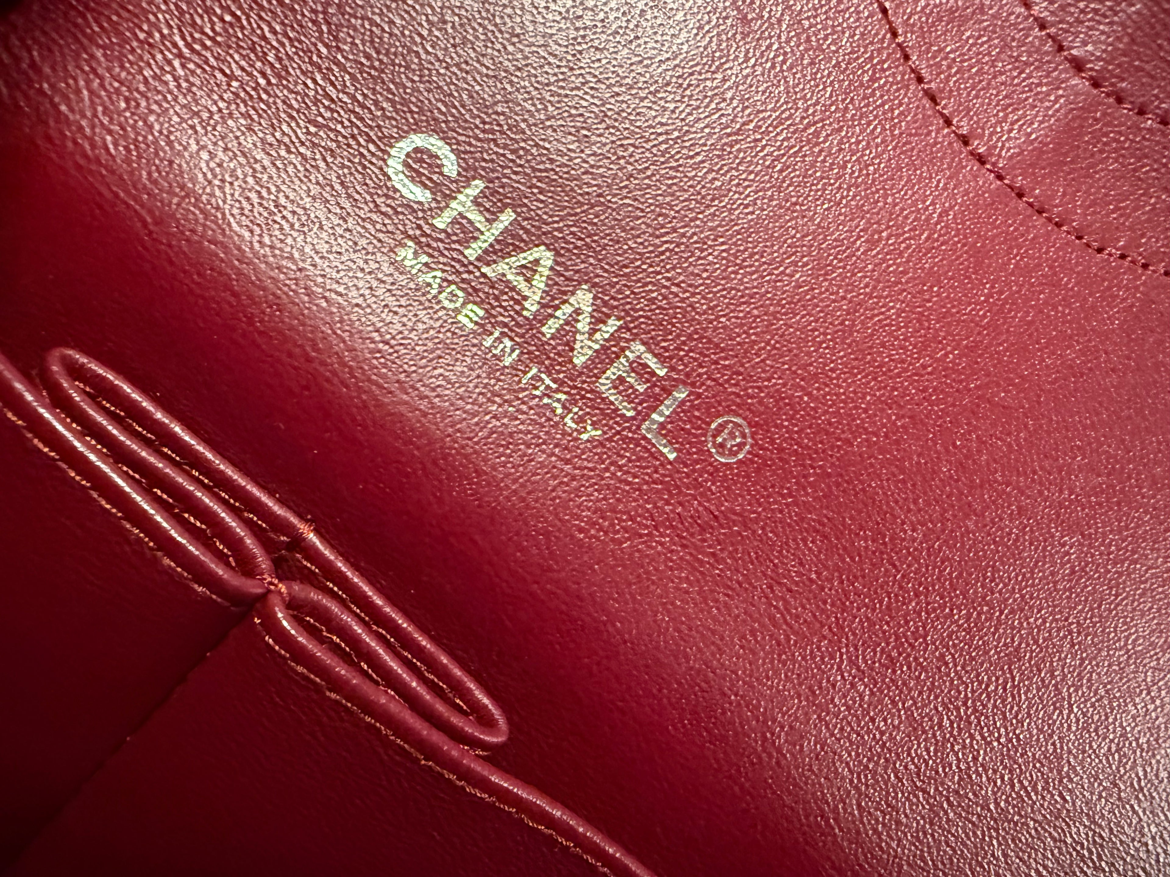 Chanel CLASSIC MAXI RED PATENT