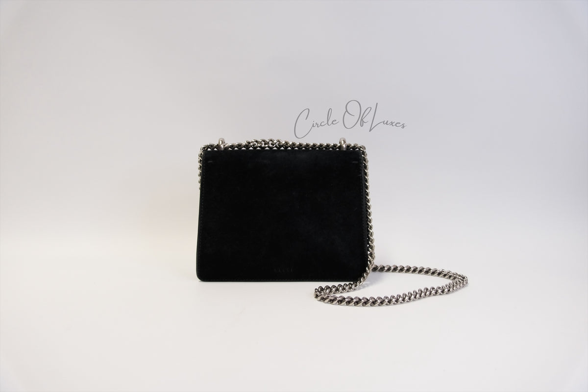 GUCCI Dionysus Mini Chain Bag  Black suede