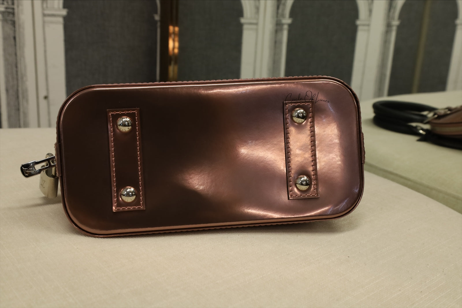 LOUIS VUITTON ALMA BB LEATHER ROSE CUIVRE