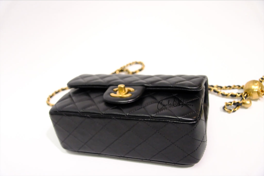 CHANEL MINI RECTANGLE PEARL CRUSH BLACK
