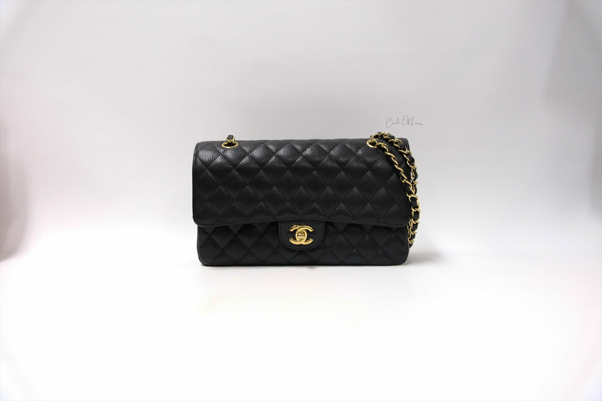 CHANEL MEDIUM CLASSIC GHW BLACK CAVIAR