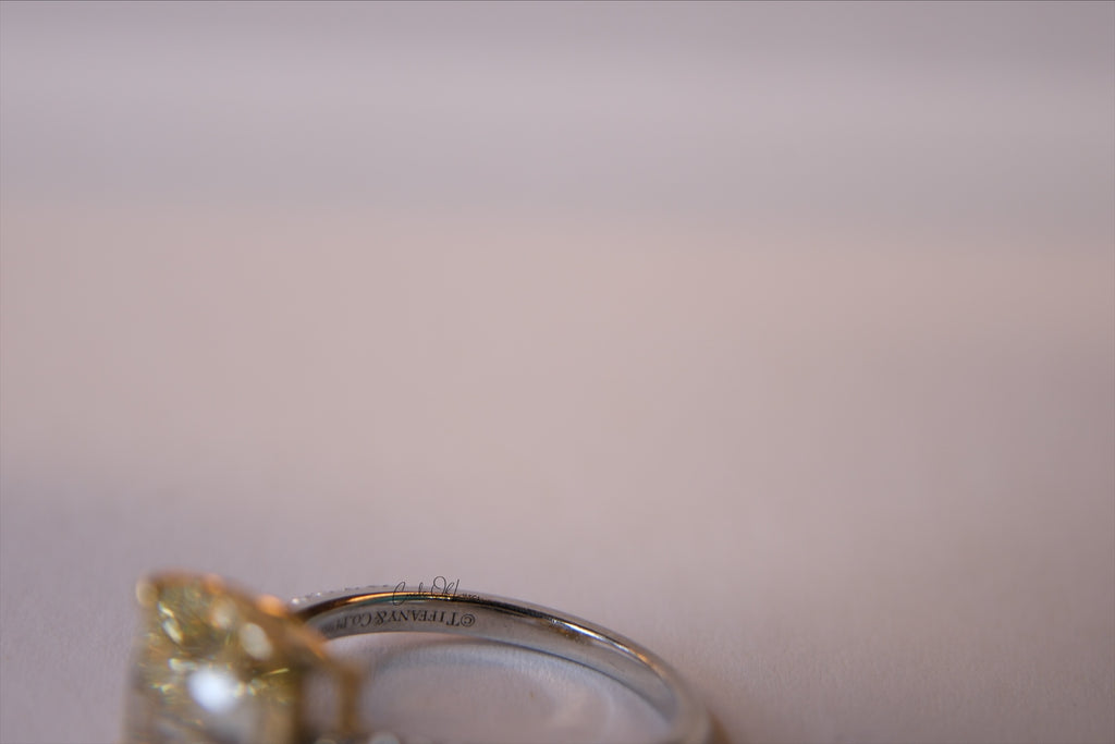 FANCY YELLOW DIAMOND RING WITH PAVE DAMINDS PLATIUM BAND -CONTACT US