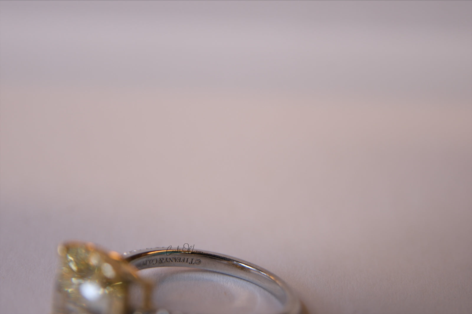 FANCY YELLOW DIAMOND RING WITH PAVE DAMINDS PLATIUM BAND -CONTACT US