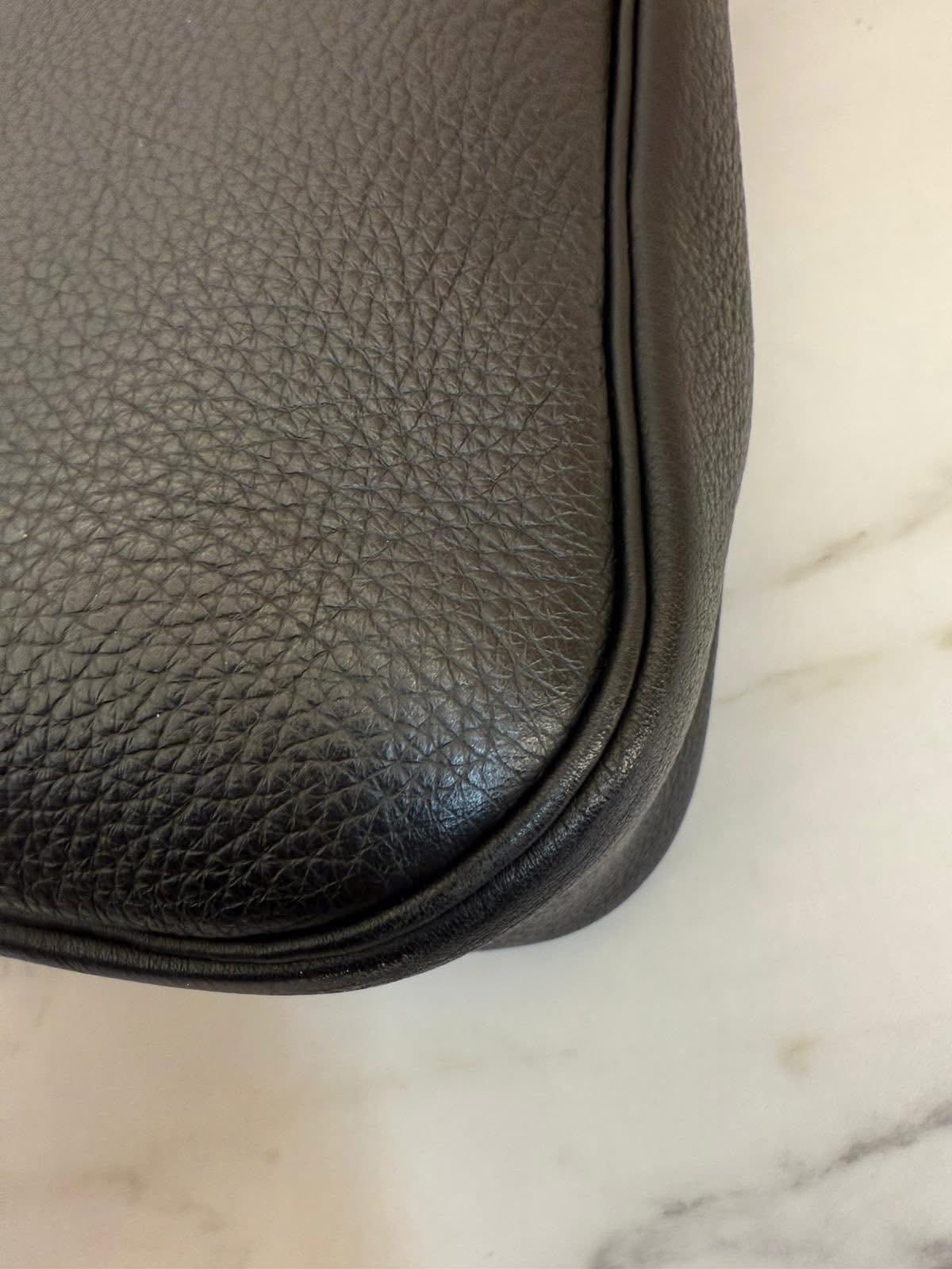 HERMES  TAURILLON CLEMENCE CHRISTINE BAG LEATHER BLACK SHW