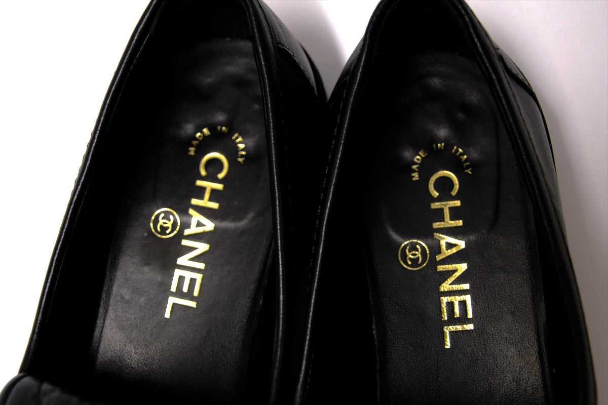 CHANEL LOAFER BLACK SIZE 41