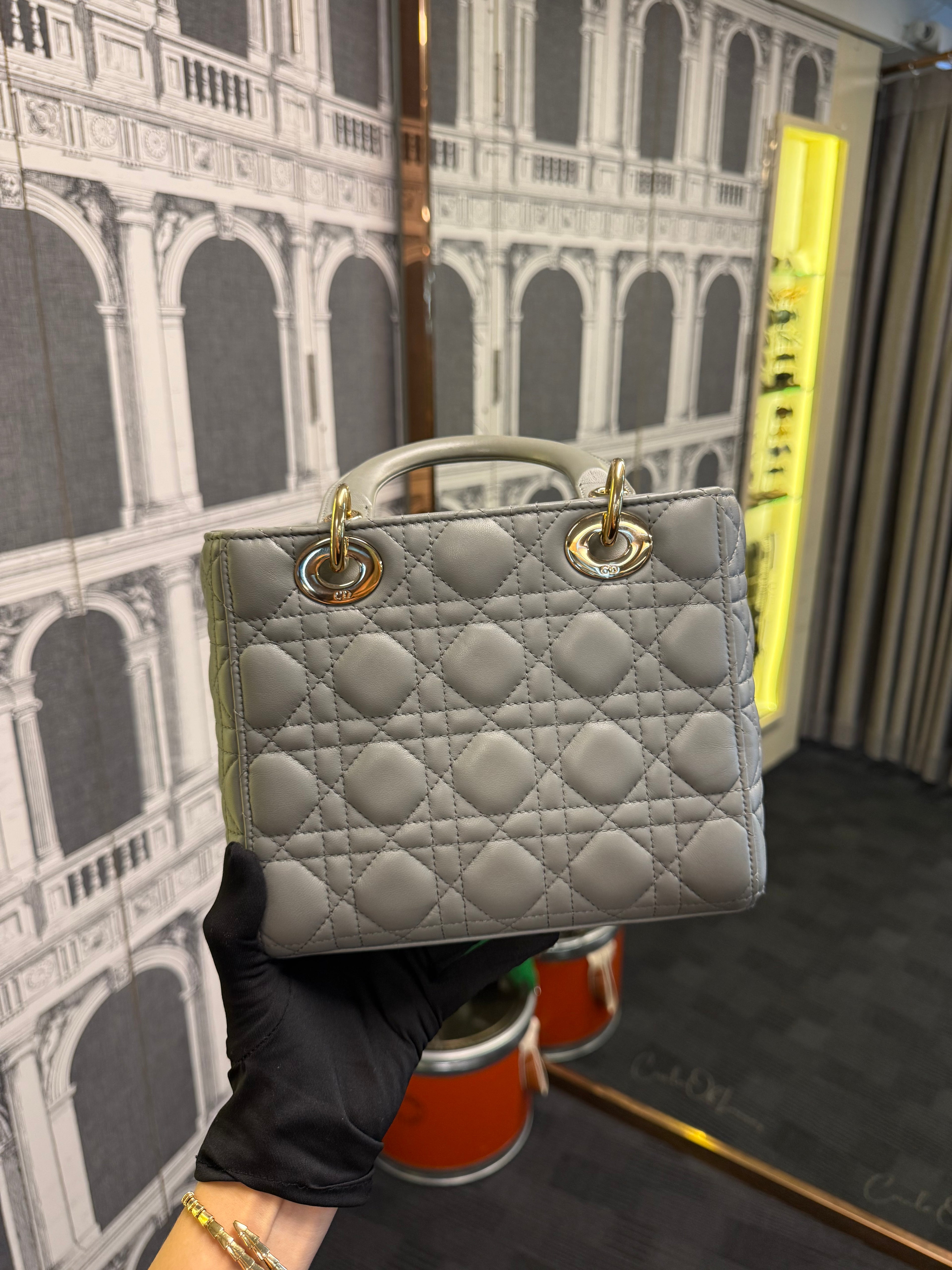 LAY DIOR SMALL CANNAGE GREY GHW