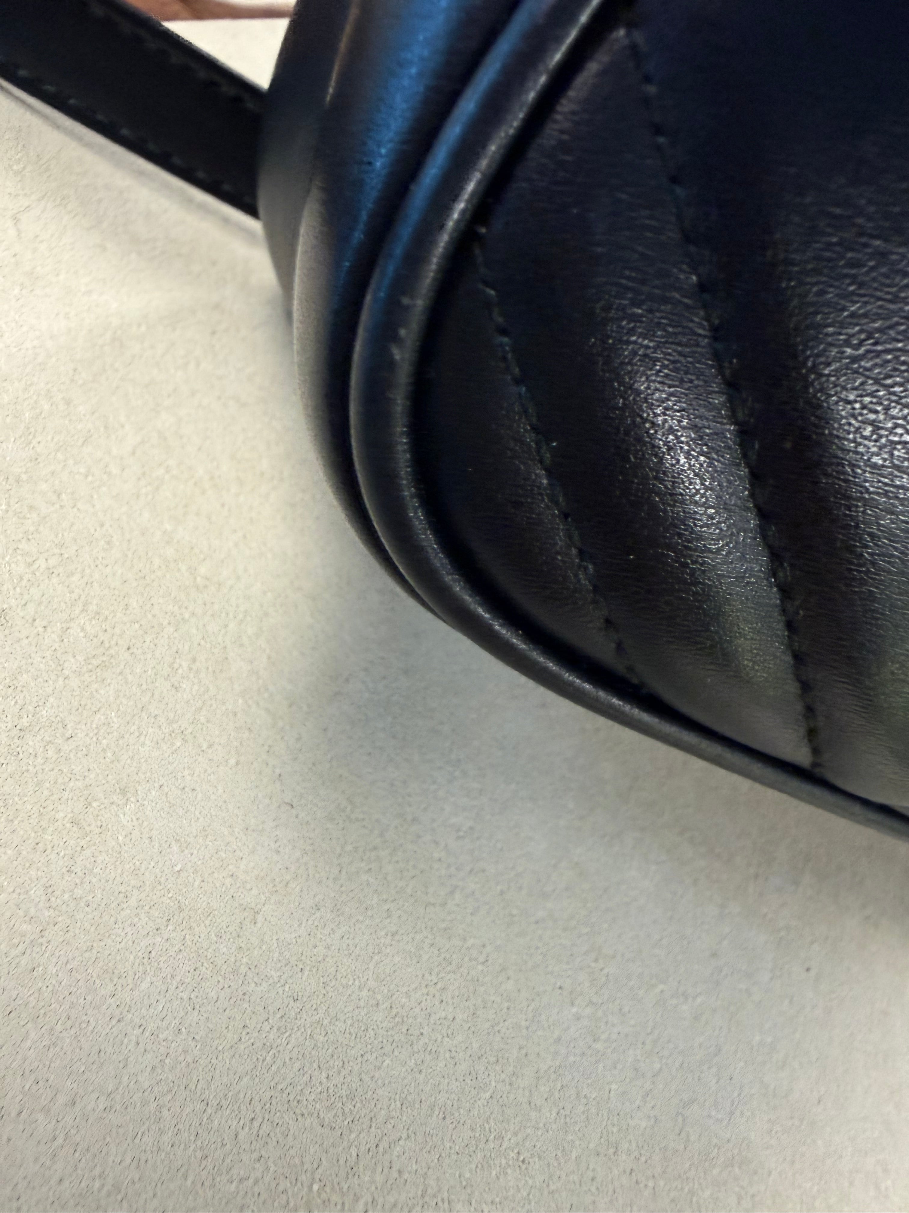 GUCCI SMALL CAMERA MARMONT BLACK GHW