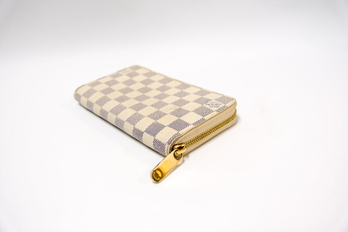 LOUIS VUITTON ZIPPY WALLET DAMIER AZUR GHW