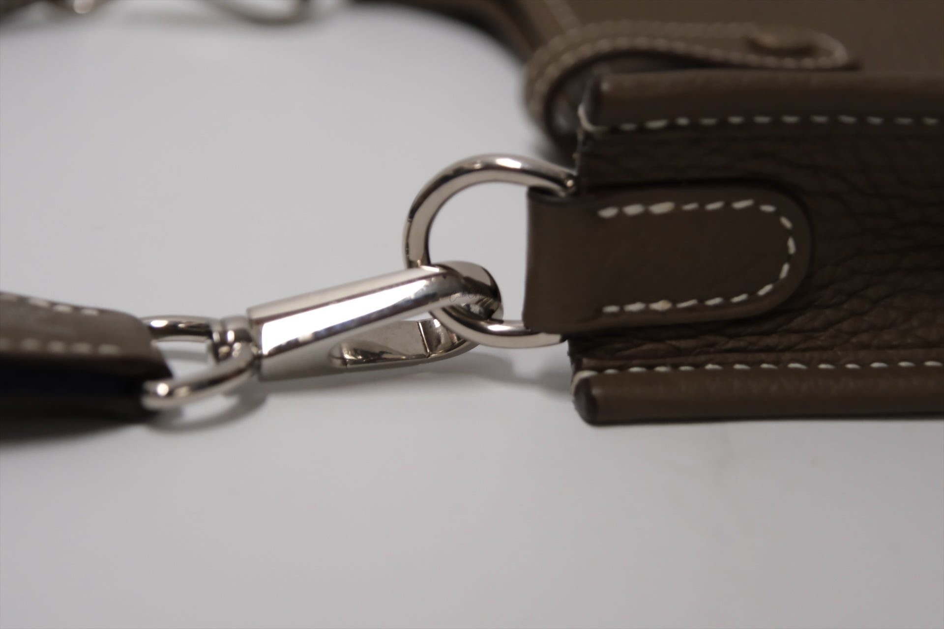 HERMES TPM MINI EVELYNE ETOUPE /BLEU INDIGO SHW